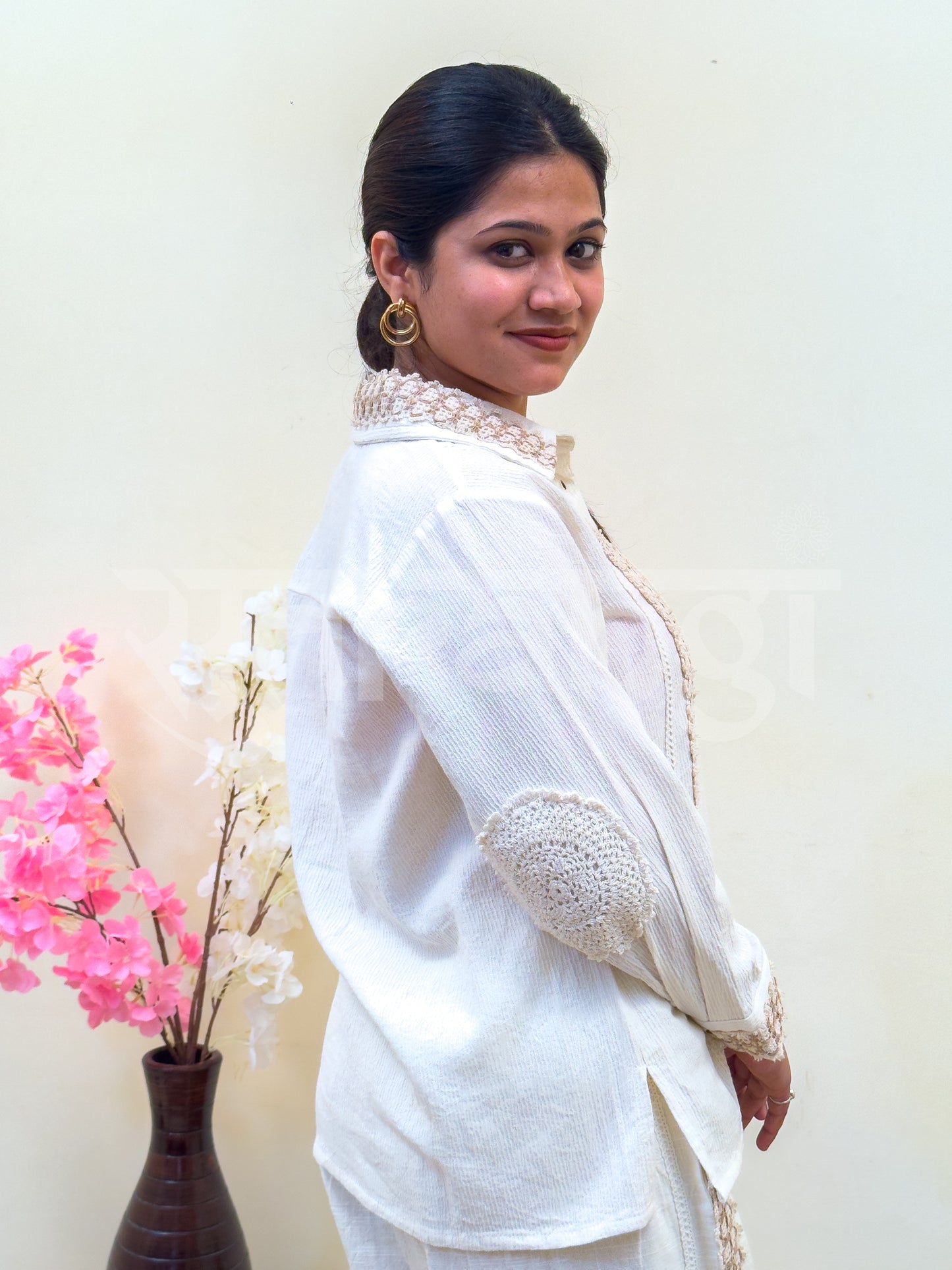 Ivory Embroidered Co-ord Set