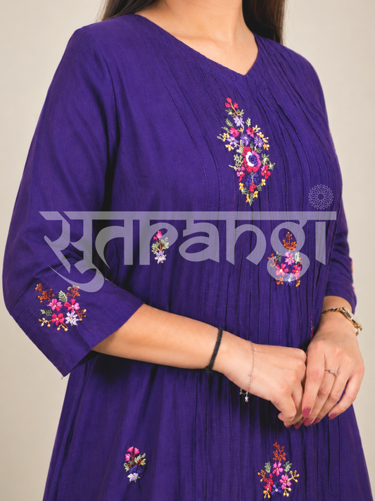 Violet Bloom Suit Set