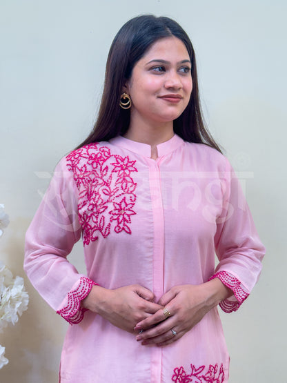 Blush Pink Embroidered Co-ord Set
