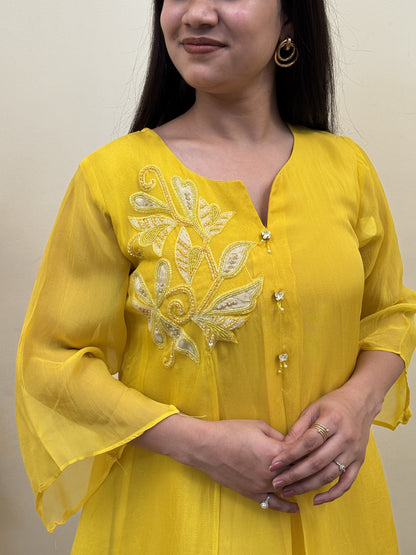 Sunshine Yellow HO Silk Co-ord Set