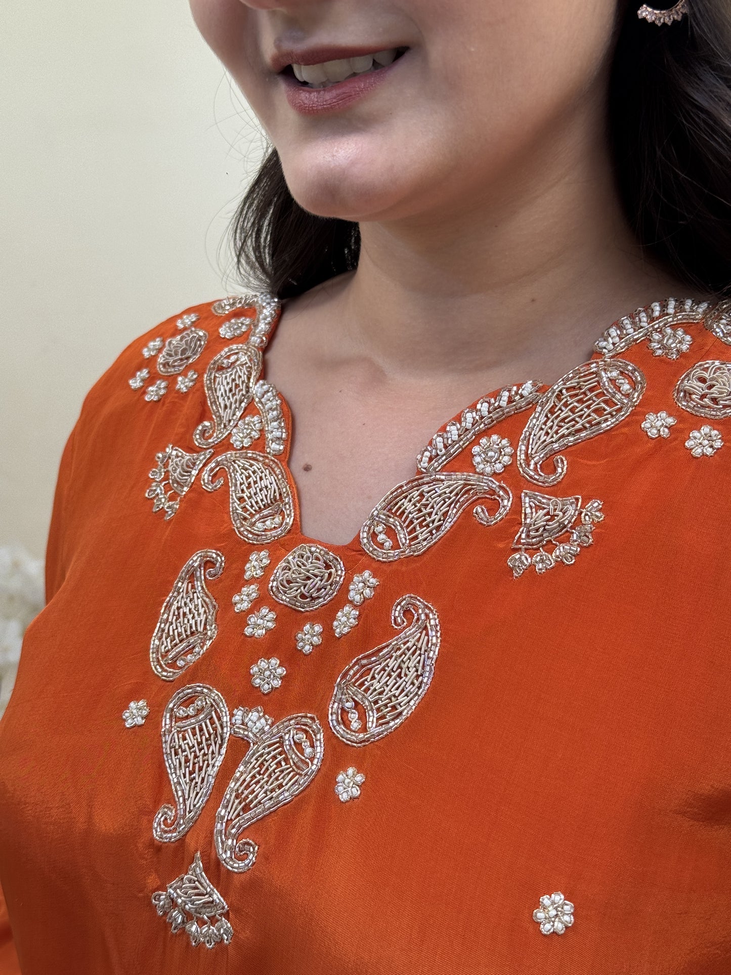 Sunset Glow HO Silk Embroidered 3-Piece Kurta Set