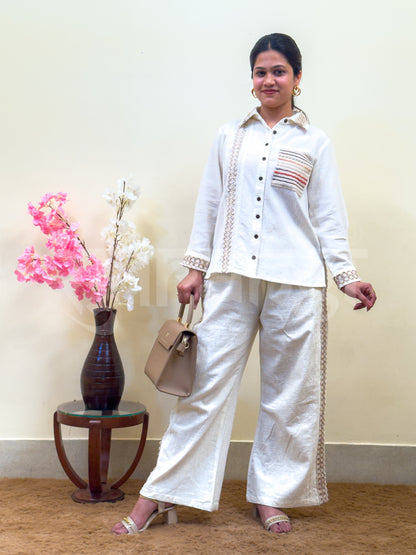 Ivory Embroidered Co-ord Set