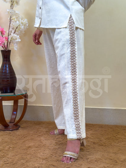 Ivory Embroidered Co-ord Set