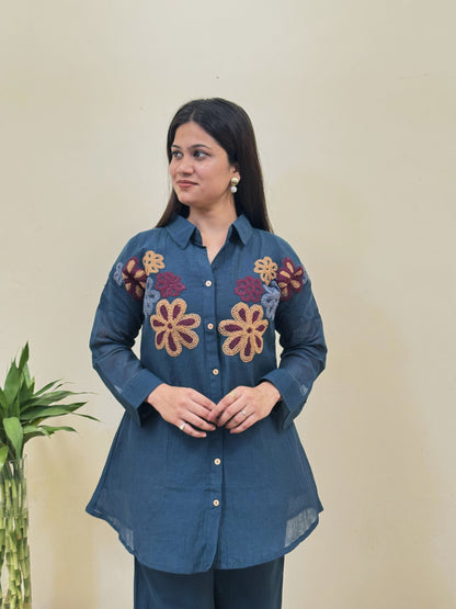Dark Blue Floral Co-ord set