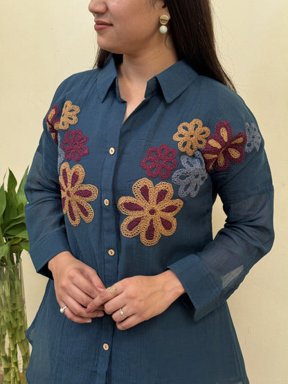 Dark Blue Floral Co-ord set