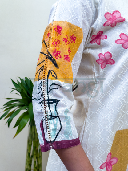 Blooming Canvas Printed Kurta Set