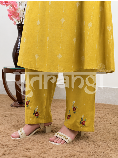 Golden Meadow A-Line Kurta Set