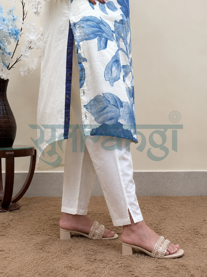 Indigo Blossom Cotton Kurta Set