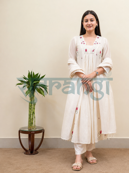 Ivory Whisper Anarkali Set