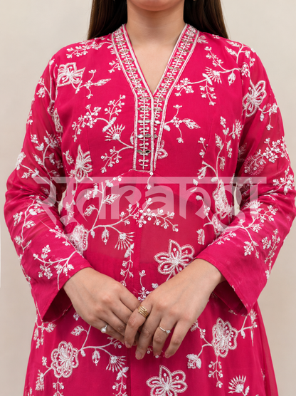 Fuchsia Bloom Indo Western