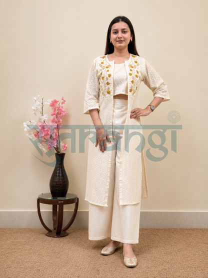 Ivory Bloom Layered Co-ord Set