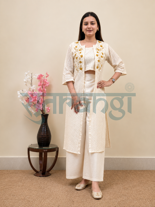 Ivory Bloom Layered Co-ord Set