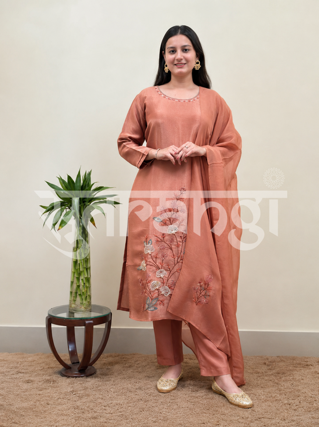Blushwood Bloom Embroidered Suit Set