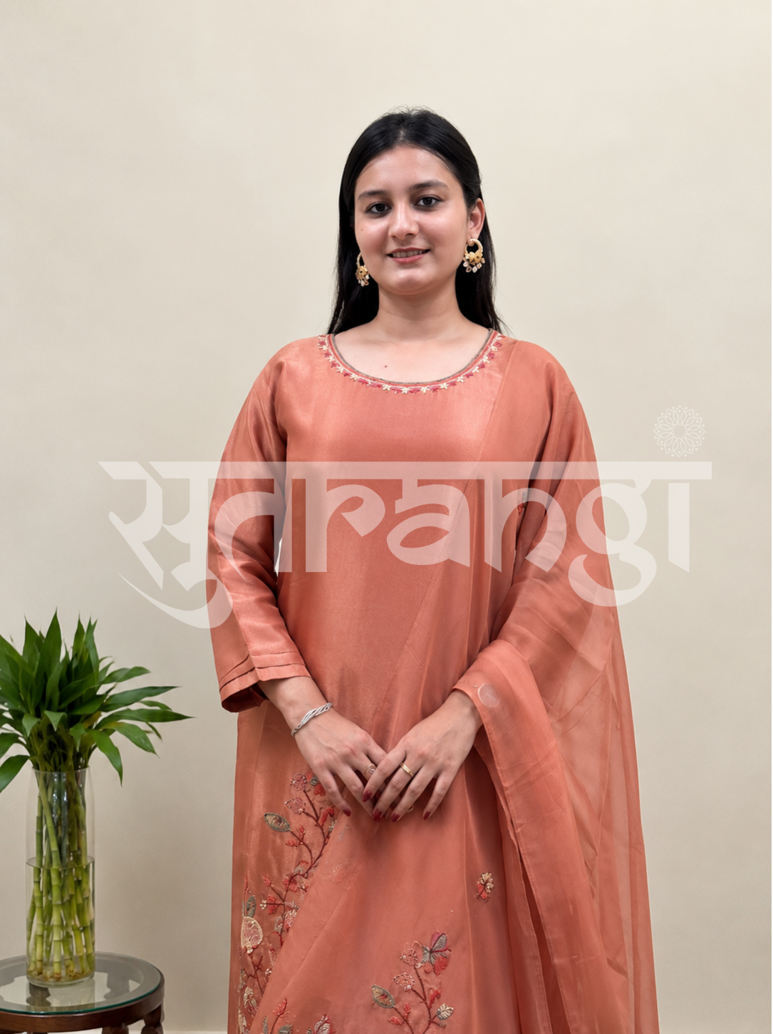 Blushwood Bloom Embroidered Suit Set