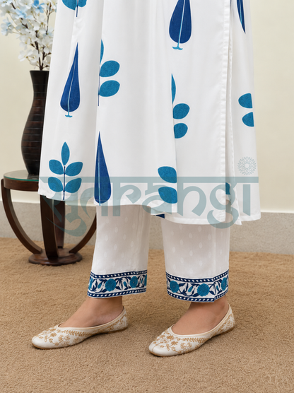 Azure Meadow Cotton Kurta Set