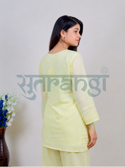 Lemon Mist Embroidered Co-ord Set