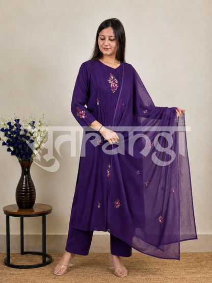 Violet Bloom Suit Set