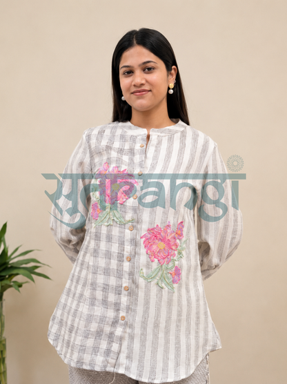 Ivory Bloom Embroidered Co-ord Set