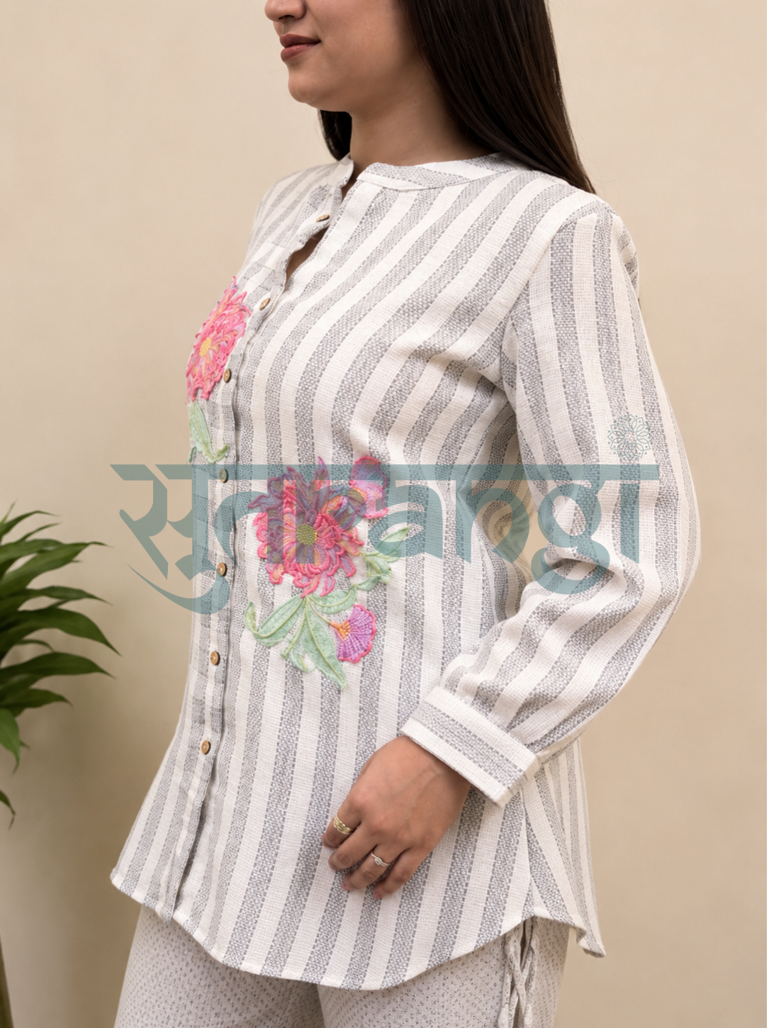 Ivory Bloom Embroidered Co-ord Set