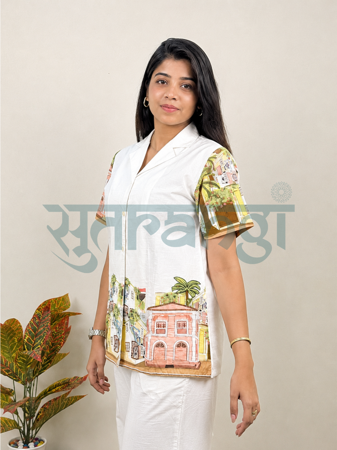 Heritage Print White Co-ord Set