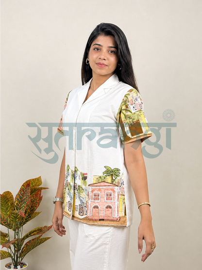 Heritage Print White Co-ord Set