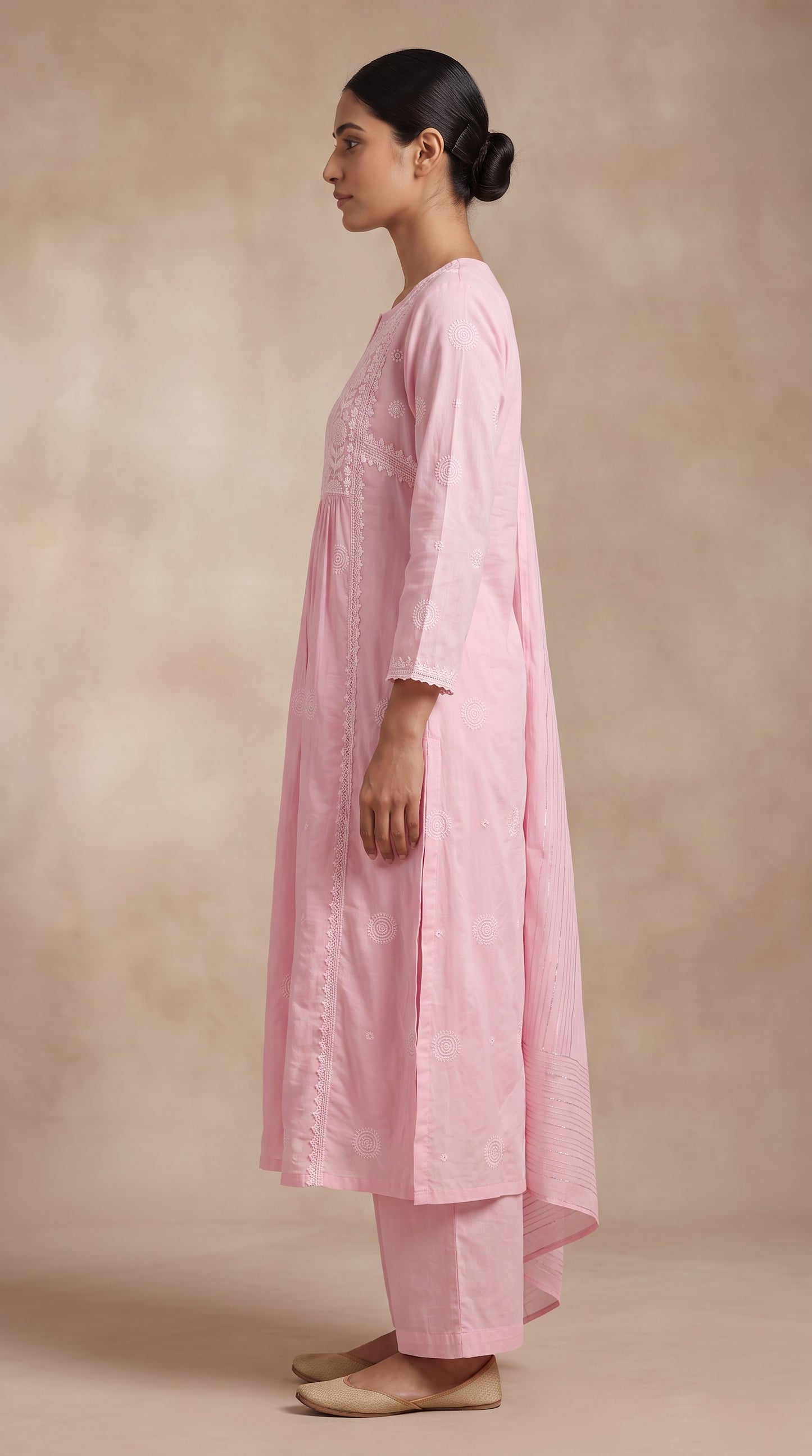 Rosewood Chikankari Anarkali Set