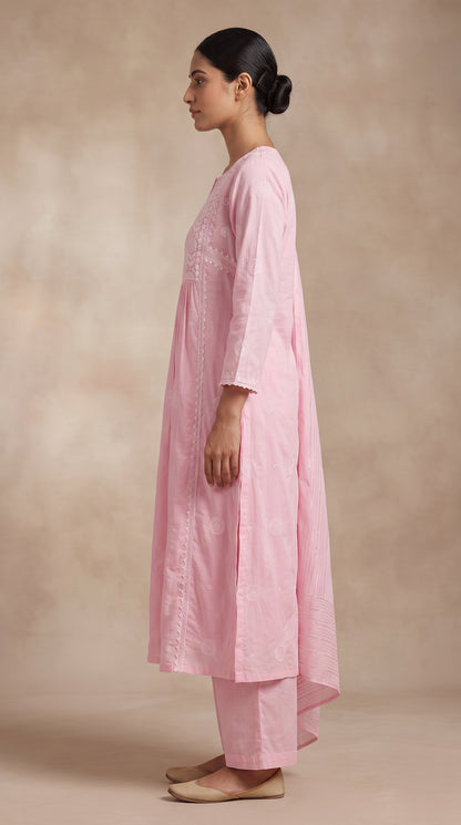 Rosewood Chikankari Anarkali Set