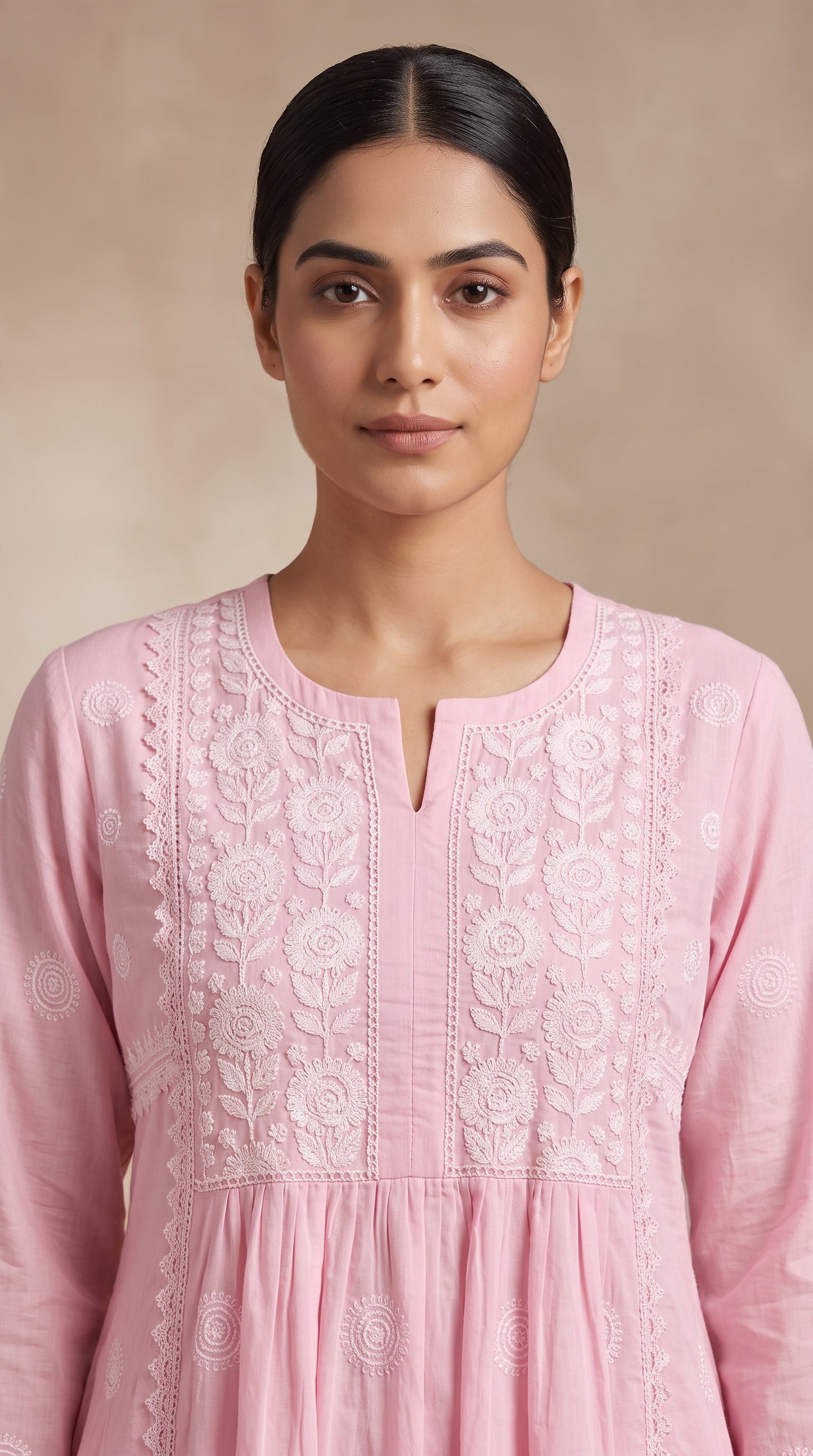 Rosewood Chikankari Anarkali Set